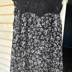 Maurices Black and Ivory Lace Top